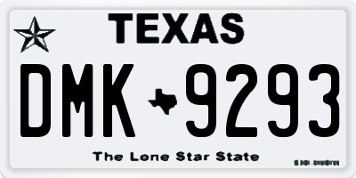 TX license plate DMK9293