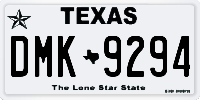 TX license plate DMK9294