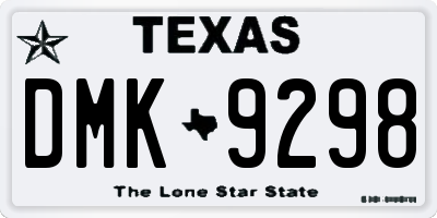 TX license plate DMK9298