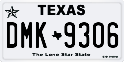TX license plate DMK9306