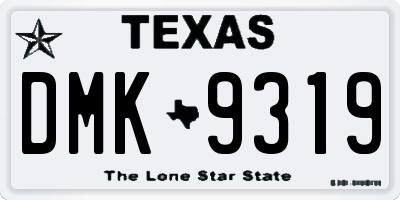 TX license plate DMK9319