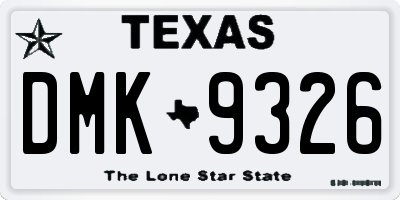 TX license plate DMK9326