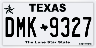 TX license plate DMK9327