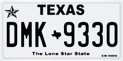 TX license plate DMK9330