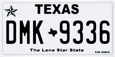 TX license plate DMK9336