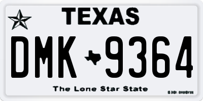 TX license plate DMK9364