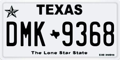 TX license plate DMK9368
