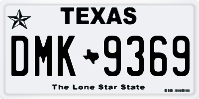 TX license plate DMK9369