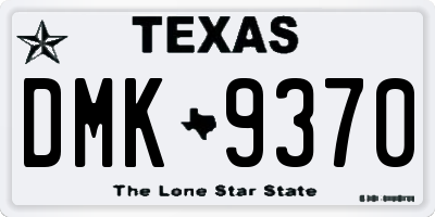 TX license plate DMK9370
