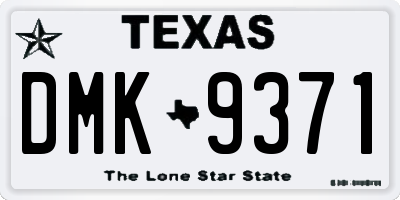 TX license plate DMK9371