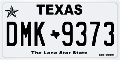 TX license plate DMK9373