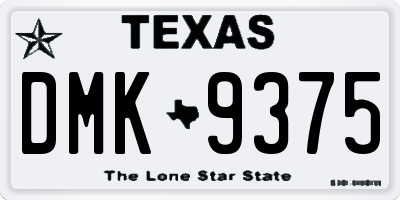 TX license plate DMK9375