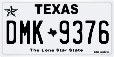 TX license plate DMK9376