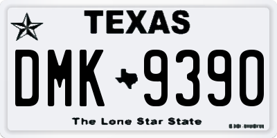 TX license plate DMK9390