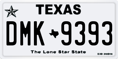 TX license plate DMK9393