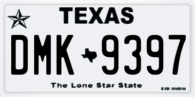 TX license plate DMK9397