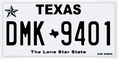 TX license plate DMK9401