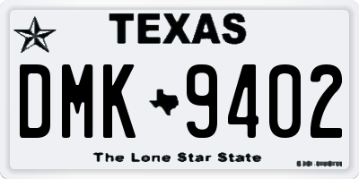 TX license plate DMK9402