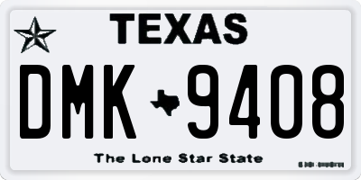TX license plate DMK9408