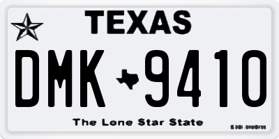 TX license plate DMK9410
