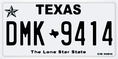 TX license plate DMK9414