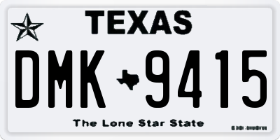 TX license plate DMK9415