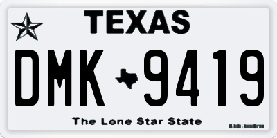TX license plate DMK9419