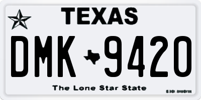 TX license plate DMK9420