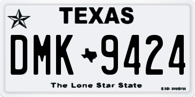 TX license plate DMK9424