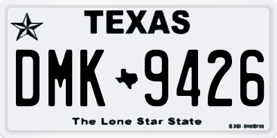 TX license plate DMK9426