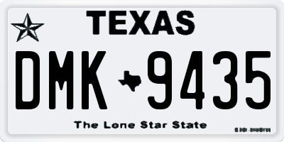TX license plate DMK9435