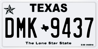 TX license plate DMK9437
