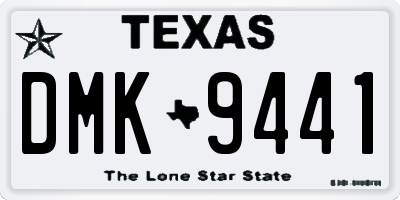 TX license plate DMK9441