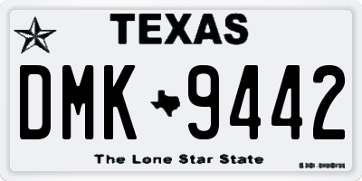 TX license plate DMK9442