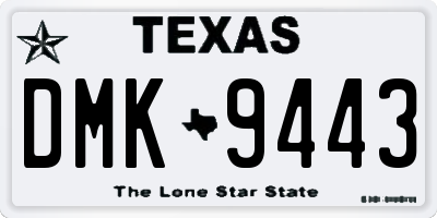 TX license plate DMK9443