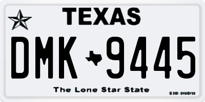 TX license plate DMK9445