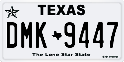 TX license plate DMK9447