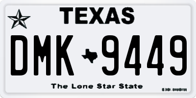 TX license plate DMK9449
