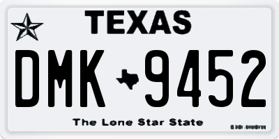 TX license plate DMK9452