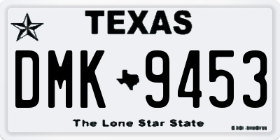 TX license plate DMK9453