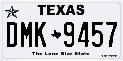 TX license plate DMK9457