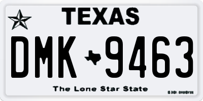 TX license plate DMK9463