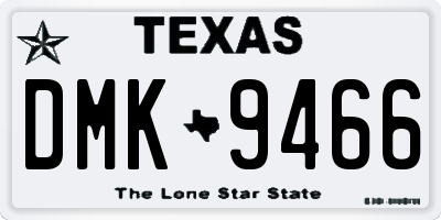 TX license plate DMK9466