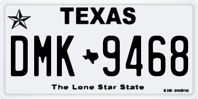 TX license plate DMK9468