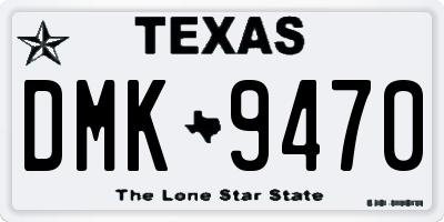 TX license plate DMK9470