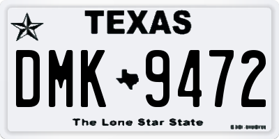 TX license plate DMK9472