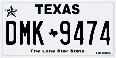 TX license plate DMK9474
