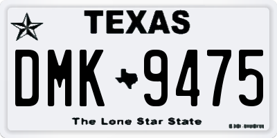 TX license plate DMK9475