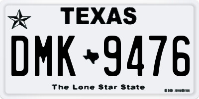 TX license plate DMK9476