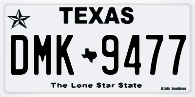 TX license plate DMK9477